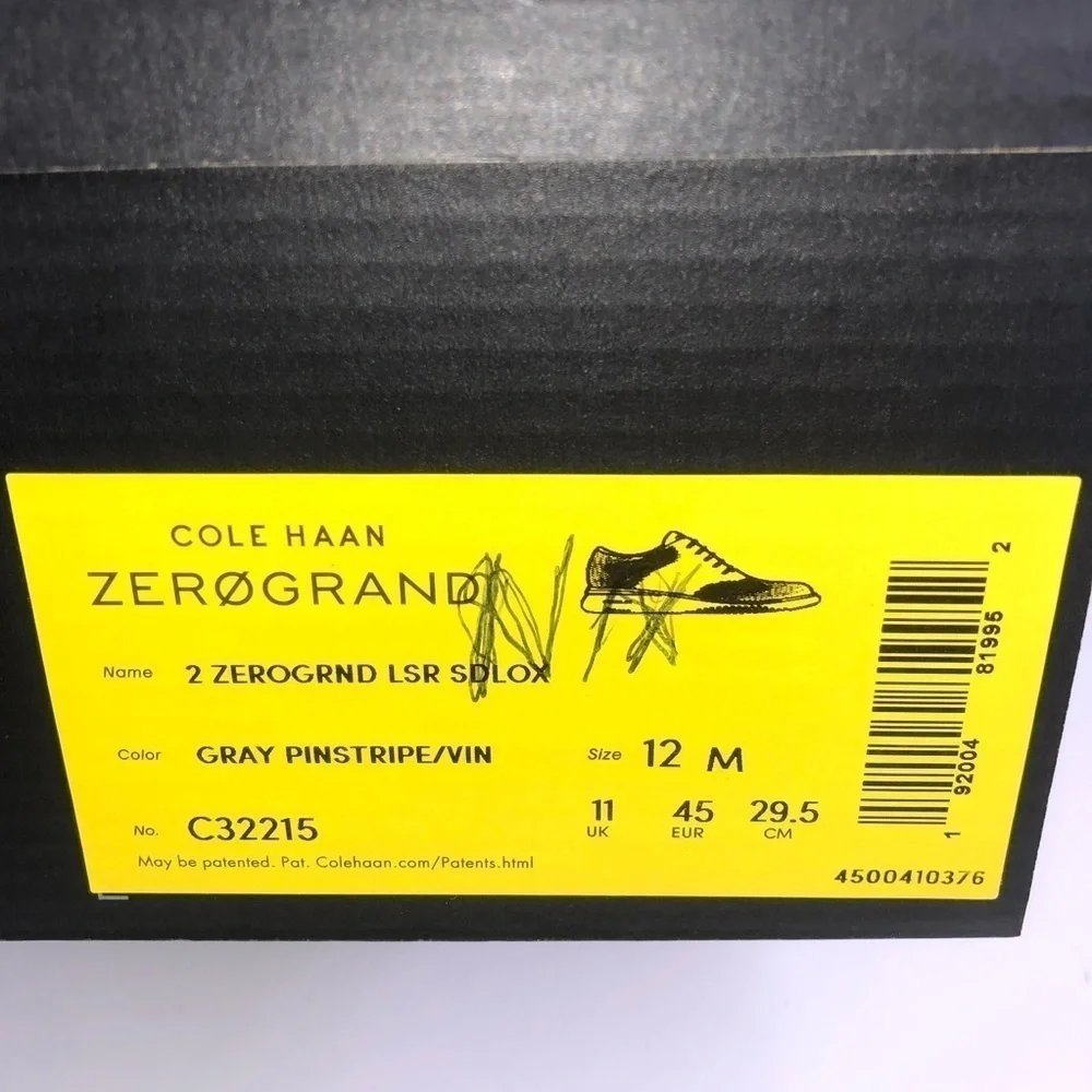Cole Haan C32215 Men's Zeroground Gray/Blue/White Oxford - Size 12M